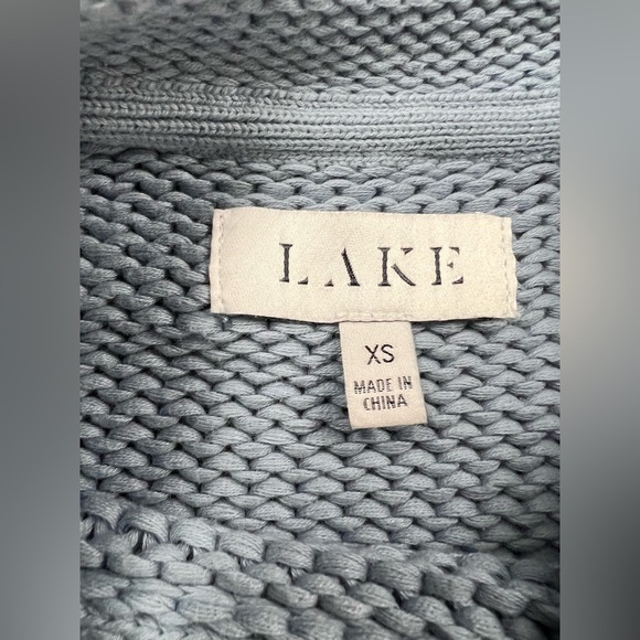 Lake Women's Blue Sweater with Button Detail - Picture 2 of 10